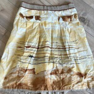Philosophy Di Alberta Ferretti Made In Italy Yellow Mid Length Skirt Sz 8